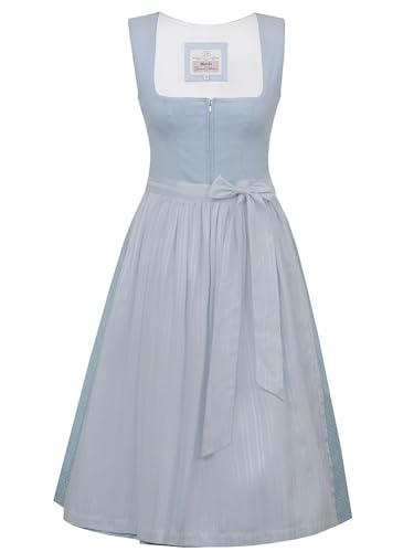 Marjo Dirndl Rimsting 70cm Länge | Cord Mididirndl für Damen | Pastell (DE/NL/SE/PL Numerisch 40 Regular Regular Babyblau)