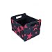 Produktbild Faltbox Classic Medium Marine Blau / rote Sterne 32x37x27,5cm abwischbar stabil Polyester Schreibtisch Badezimmer Flur Staubox Stifte Accessoires Aufbewahren