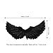 Annad Angel Set, Angel Fadeless Feather Easy Wear for Halloween Costume Black Trumpet Wings (AnnadUnHM-11)