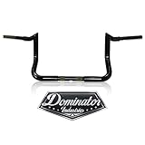 Dominator Industries 1 1/4 Inch Meathook Monkey Bagger Ape, 10 Inch Rise, Gloss Black Compatible...