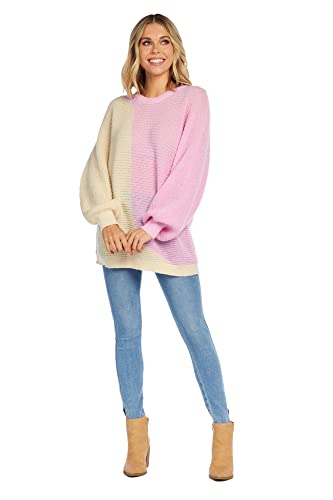 Image of Mud Pie Women's Maple Womens Colorblock Oversize Sweater