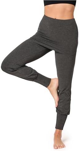 Bellivalini Yoga Broek met Rok 3/4 Trainingsbroek Yoga Broek Dames Lichtgewicht Viscose Sweatbroek BLV50-276 (Zwart, XL