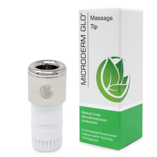 Microderm GLO Premium Diamond Microdermabrasion Tips by Microderm GLO - Medical Grade Stainless Steel Accessories, Patented Safe3D Technology, Safe for All Skin Types. (Massage)