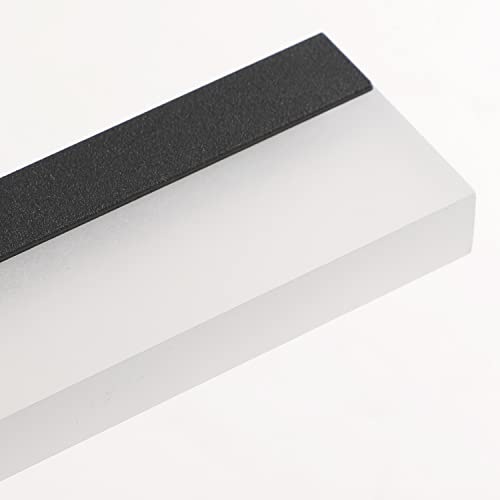 Image of SOLFART 24 inch LED Modern Black Bathroom Vanity Lights Over Mirror Vanity Lighting Fixtures for Bath Matt Black Bathroom Light fixtures Bar