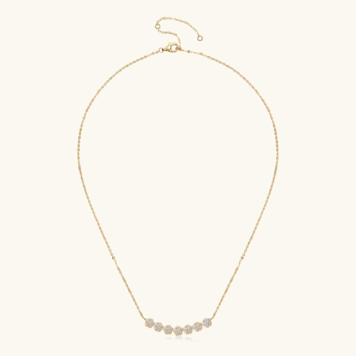 14K Gold over S925 Sterling Silver Women's Floral 0.5ct Diamond Pendant Necklace, VVS1 D-Color, Elegant Choice for Mother's Day - Image 4