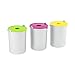 H.Koenig BO325 Juego de 3 Boles para Máquina de Helados HF250, 3 Recipientes de 1,5 Litro, Acero Inoxidable, Plateado, Rosa, Amarillo y Verde Lima, plástico, Multicolor