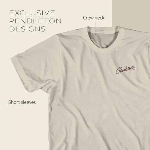 Image of Pendleton Men's Graphic T-Shirt, 100% Cotton Short Sleeve Tee, Soft Water-Based Print Casual Shirt, Crew Neck