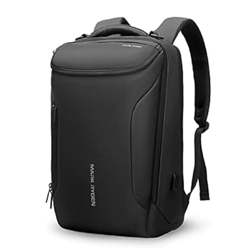 MARK RYDEN Mochila masculina executiva, impermeável, de alta tecnologia, com design em forma de carro esportivo e porta de carregamento USB, mochila para laptop de viagem para notebook de 17,3