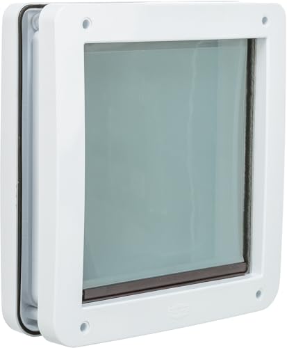 Trixie Pet Products 2-Way Locking Dog Door, Medium to X-Large Dogs, White