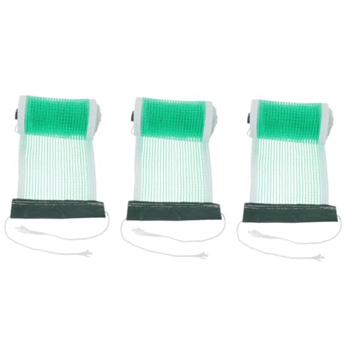 Kisangel 3 Piezas Red de Tenis de Mesa Deportes Piscina Pelota Polos Red estándar de Tenis de Mesa Red portátil de Tenis de Mesa Red de Cuerda Red de Tenis portatil Educación física Green