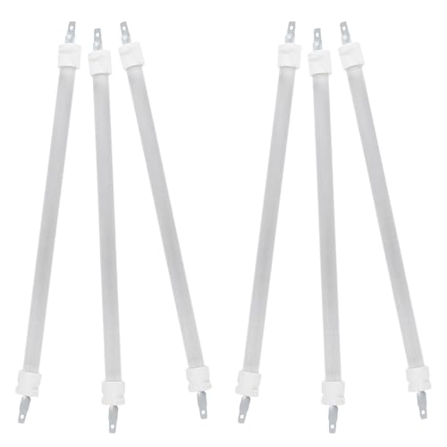 GALPADA 6Pcs Quartz Heating Tubes 23Cm High Temperature Resistant Electric Heater Elements Replacement for Home Stove Repair and Roasting Furnace Inserts