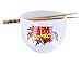 Marvel Comics The Avengers Japanese Ceramic Dinnerware Set | Includes 20-Ounce Ramen Noodle Bowl and Wooden Chopsticks