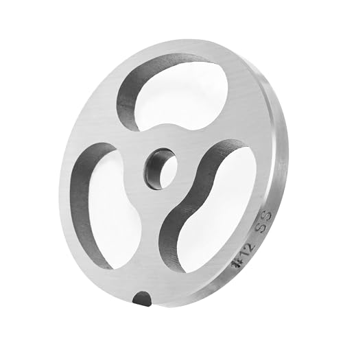 BOLEXINO #12 Stainless Steel Meat Grinder Stuffing Plate, 3 Big Hole Heavy Duty Sausage Stuffer Plate For Stuffed Sausage & Coarse Grinding