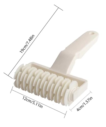 Image of New Convenient Kitchen Cooking Bakery Tool Plastic || Mould Netting Roller Cutter Rolling Cutter for Making - Dough Cookie Pie Pizza Perfect Pastry Lattice Croissant Pastry Baking White