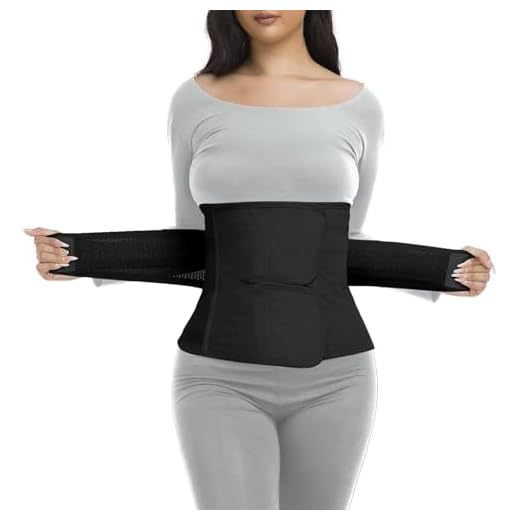 Postpartum Belly Band & Abdominal Binder Post Surgery Compression Wrap Recovery Support Belt (for Waistline 32"-38",L, Black)