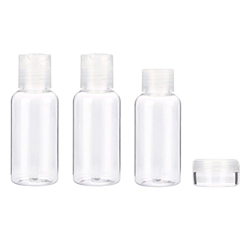 TRENDINAO Travel Bottles for Makeup Cosmetic Toiletries Liquid Containers Leak Proof Portable Travel Accessories - Clear (4PCS, Clear)
