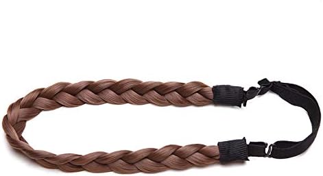Real Fashion Hair Extensions Braided Headband Women Plaited Synthetic Hair Braid Headbands Hairpiece for Women Light Brown - Image 5