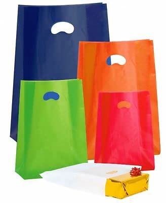 Shopper colorate con soffietto, manico a fagiolo (50x70+10cm - 50 buste)