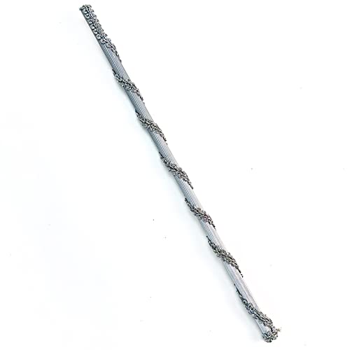 Holding Stick for Masquerade Masks Handheld Stick Venetian Mardi Gras Mask Masquerade Ball Party Mask Stick (Lace Silver - 13 inch)