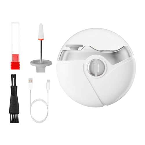 Coupe-ongles électrique de poche blanc avec réservoir automatique