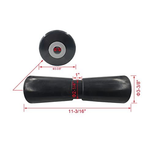 11-3/16" Keel Roller Fits 12" Wide Bracket For Boat Trailer Heavy Duty Molded Rubber Shaft Keel Fits 5/8" Shaft #TOP1