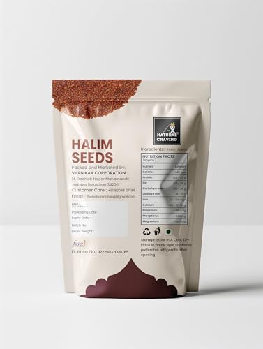 Image of Natural Craving Halim Seeds 900g | Aliv Seeds | Garden Cress Seeds for Eating | Rich in Omega-3, Iron & Fibre | Supports Hair Growth & Immunity | Raw Natural Superfood