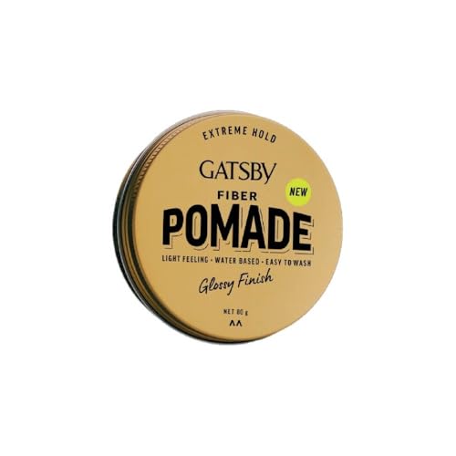 Image of GATSBY Japan's No. 1 Fiber Pomade 80g | Glossy Finish | Enriched with Pro-Vitamin B5 and Keratin