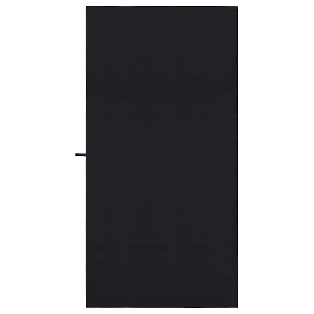 Sporthandtücher Set 2er Schwarz, Soft Touch Polyester Polyamid, 100 x 200 cm saugfähig schnelltrocknend für Fitness Reise Gym Dusche Sauna Strand Wellness