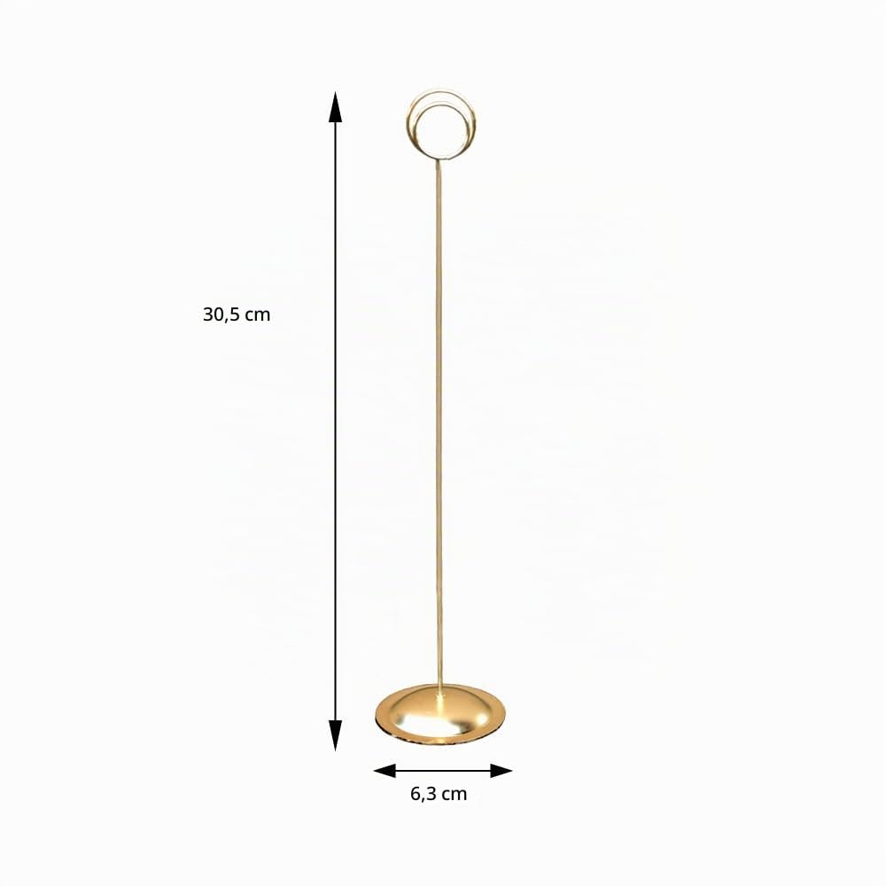 HOHIYA Soporte para Números de Mesa, 12 Porta Tarjetas Dorados de Metal para Bodas, Recepciones y Eventos, Ideal para Menús, Fotos, Nombres de Invitados y Decoración