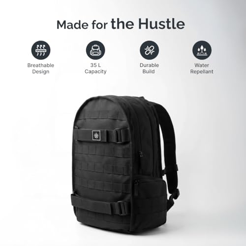 Image of CULT 35L Laptop Backpack, Water-Repellent Travel & Office Bag with Trolley Sleeve, 3-Way Carry System, Organiser Compartments with Shoe Bag - Unisex