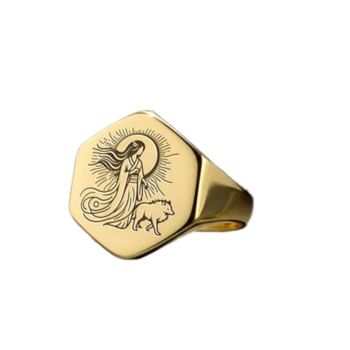 Bague déesse du soleil hexagonale argent sterling 925 or