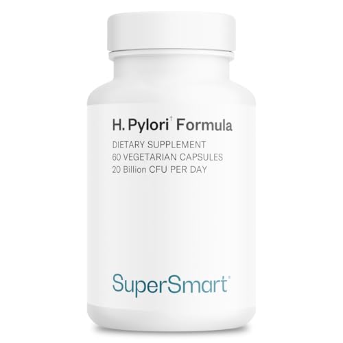 Supersmart H. Pylori Formula 20 Billion CFU per Day - Natural Probiotic Lactobacillus Reuteri DSM...