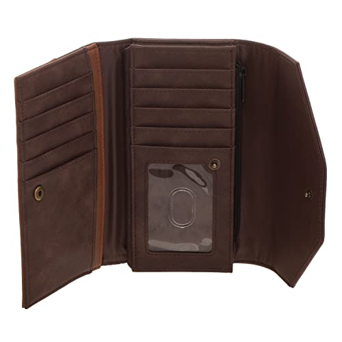 Harry Potter Hogwarts Metal Crest Foldover Flap Wallet Satchel Clutch Purse3