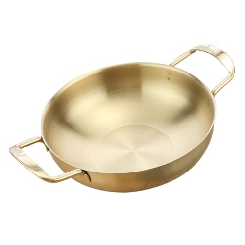 Cabilock Sartén Portátil Inoxidable Para Cocina Eléctrica Clásico Con Asas Para Exteriores y Uso Diario