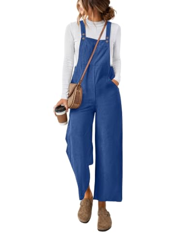 Ekouaer Corduroy Overalls for Women Casual Loose Jumpsuits with Pocket - image 1