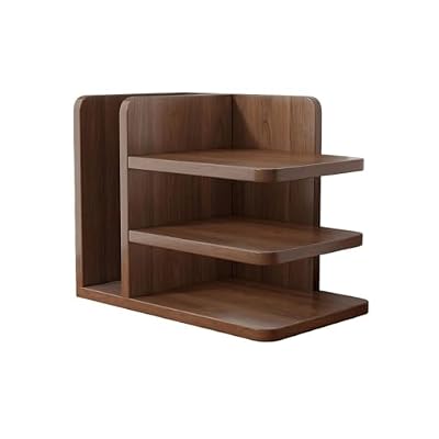 CFGH6FDF Desktop Bookshelf Stand Density Board Categorized Storage Rack for Home Office Dormitory Freestanding Book Shelf