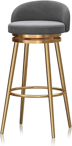 Chaises à hauteur de comptoir tapissés en velours de luxe