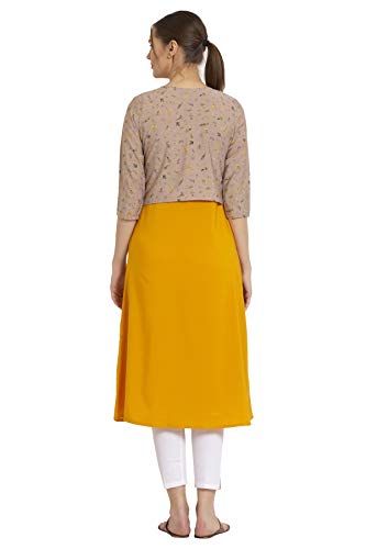 Image of ALC Creation Women's Crepe Printed A-Line Kurti