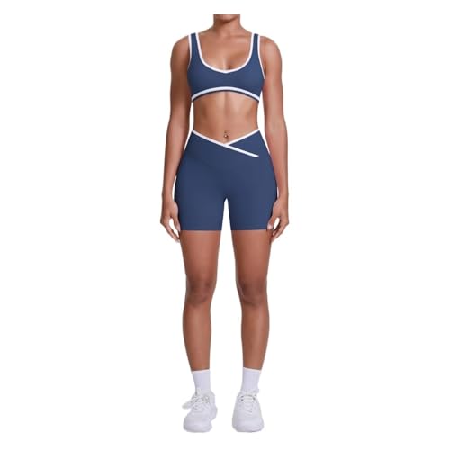 Traje de ropa deportiva elástica de alta compresión y conjunto de yoga antideslizante para mujer