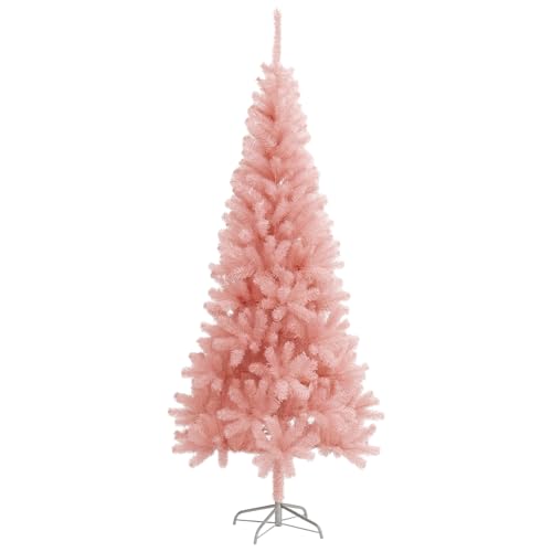TIENDA EURASIA – Arbol de Navidad | Color Rosa | Material PVC y PE | Incluye Soporte de Metal | Forma de Abeto de Aspecto Realista | Decoracion Navidad (120 cm 250 Puntas)