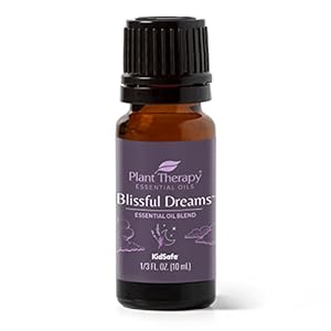 Plant Therapy Blissful Dreams Essential Oil Blend, For Relaxation While Supporting Quality Rest, Grounding and Soothing, Lovely Bedtime Aroma, 10 mL (1/3 oz) 100% Pure, Undiluted, Natural Aromatherapy