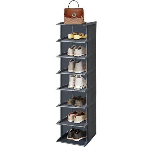Étagère à chaussures étroite pour optimiser les petits espaces