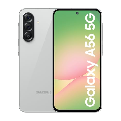 Image of Samsung Galaxy A56 5G (Awesome Light Gray, 8GB, 256GB) | Metal Frame | Gemini Live | Awesome Intelligence (AI): Circle to Search, Instant Slo-Mo, Auto-Trim, Object Eraser | Flagship Grade Camera