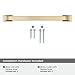 Amerock | Cabinet Pull | Champagne Bronze | 5-1/16 in (128 mm) Center-to-Center Drawer Pull | Westerly | Kitchen and Bath Hardware | Furniture Hardware