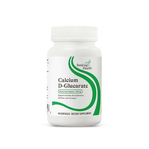 Seeking Health Calcium D-Glucarate - Calcium Supplement Supports Gut Health & Metabolism - Formula with Calcium D-Glucarate to Support Liver Health - 250 mg 60 Capsules