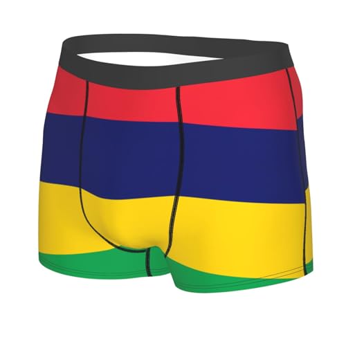 Fashionable Flag of Mauritius Men Boxer Briefs Comfortable, Breathable, Soft Stretchable2