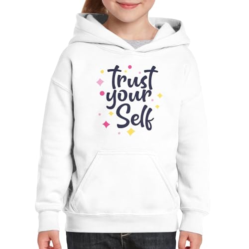 Sweat à capuche enfant chaud et robuste avec message de motivation