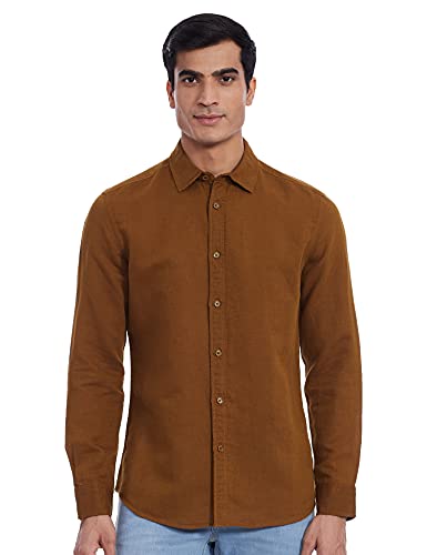 Image of Marks & Spencer Mens Solid Polyester Blend Collared Neck Regular Fit Easy Iron Shirt (Pack of 2)