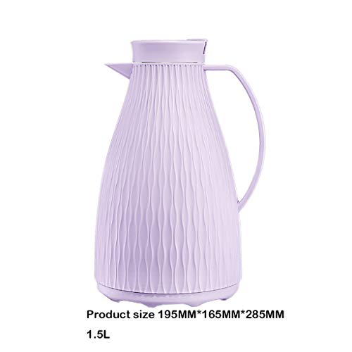Thermische Karaffen, Dubbele vacuüm geïsoleerde glas thermosfo's en drankblikken - Compact, 1.5L paars blauw (Color… - Image 3