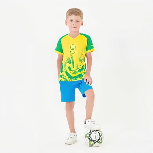 Image of Cnins Kids Soccer Jersey Kit for Boys & Girls- Breathable & Quick-Dry - Youth Soccer Football Training Gifts (2T-14Y)